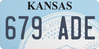 KS license plate 679ADE