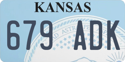 KS license plate 679ADK