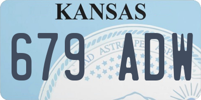 KS license plate 679ADW