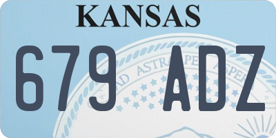 KS license plate 679ADZ