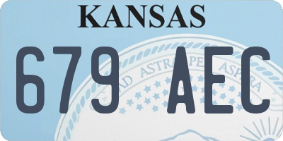 KS license plate 679AEC
