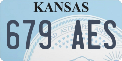 KS license plate 679AES