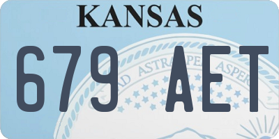 KS license plate 679AET