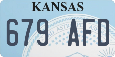 KS license plate 679AFD