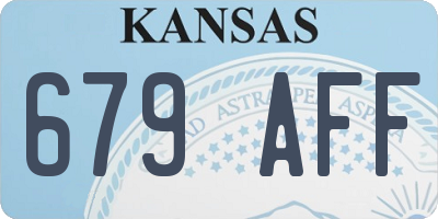 KS license plate 679AFF