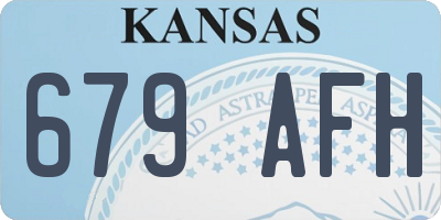 KS license plate 679AFH