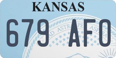 KS license plate 679AFO
