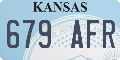 KS license plate 679AFR
