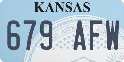 KS license plate 679AFW