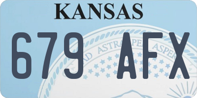 KS license plate 679AFX