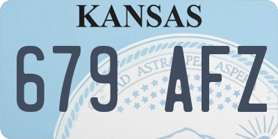 KS license plate 679AFZ