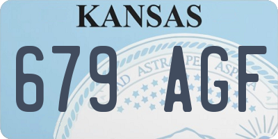 KS license plate 679AGF