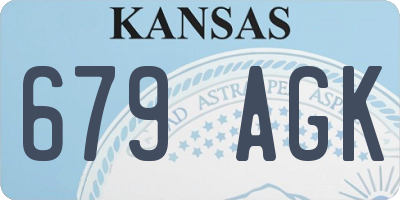 KS license plate 679AGK