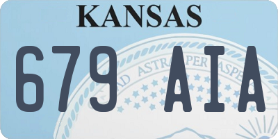 KS license plate 679AIA