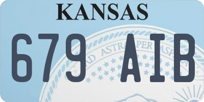 KS license plate 679AIB
