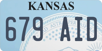 KS license plate 679AID