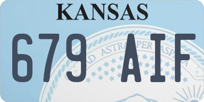 KS license plate 679AIF