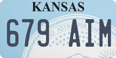 KS license plate 679AIM