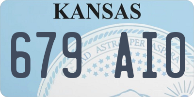 KS license plate 679AIO