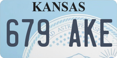 KS license plate 679AKE