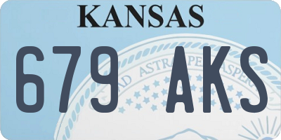KS license plate 679AKS