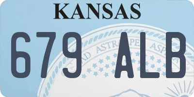 KS license plate 679ALB
