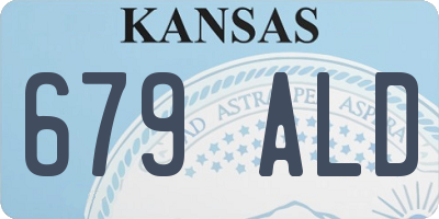 KS license plate 679ALD