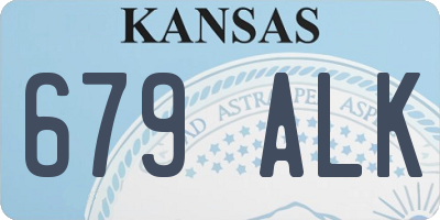 KS license plate 679ALK