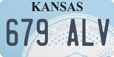 KS license plate 679ALV