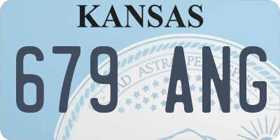 KS license plate 679ANG