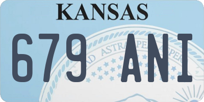 KS license plate 679ANI