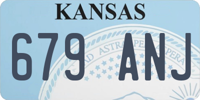 KS license plate 679ANJ