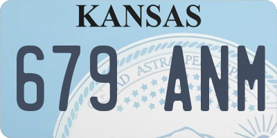 KS license plate 679ANM