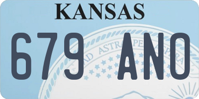 KS license plate 679ANO