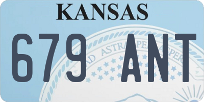 KS license plate 679ANT