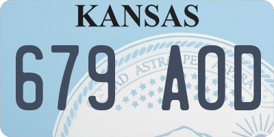 KS license plate 679AOD