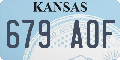 KS license plate 679AOF