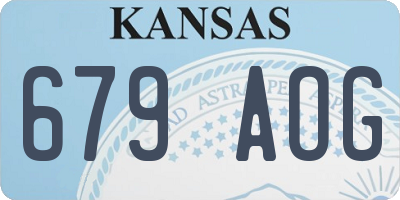 KS license plate 679AOG