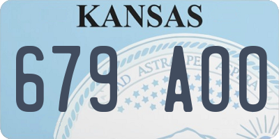 KS license plate 679AOO