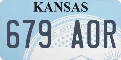 KS license plate 679AOR