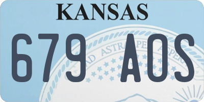KS license plate 679AOS