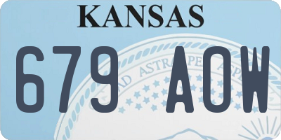 KS license plate 679AOW