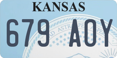 KS license plate 679AOY