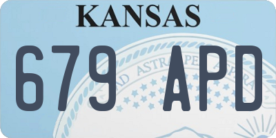 KS license plate 679APD