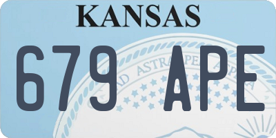 KS license plate 679APE
