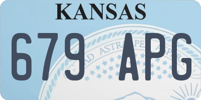 KS license plate 679APG