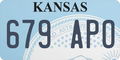 KS license plate 679APO