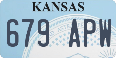 KS license plate 679APW