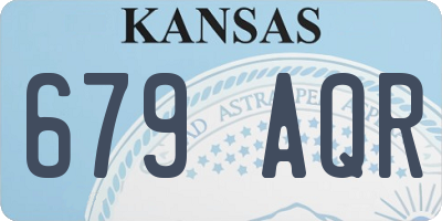 KS license plate 679AQR