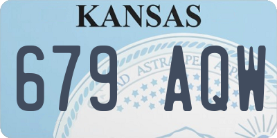 KS license plate 679AQW